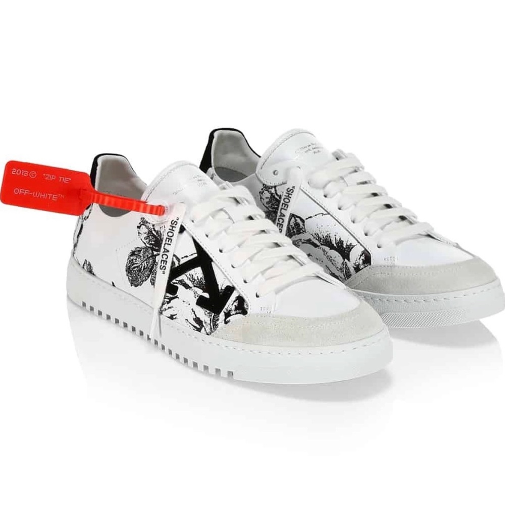 Off White This That Floral Sneakers Leather Size 36